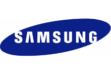 Логотип компании Samsung — мировой лидер в производстве электроники и бытовой техники, символизирующий инновации и качество.